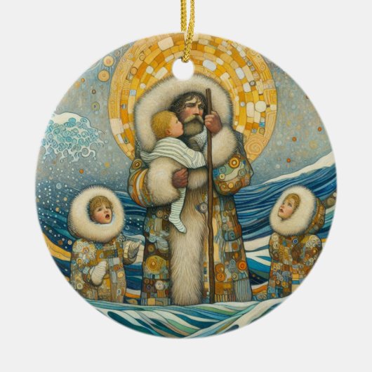 "Cold Waters, Strong Guide" Keramik Ornament (Vorne)