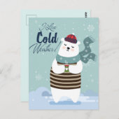 Cold Weather Bear Postkarte (Vorne/Hinten)