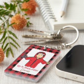 Cold Weather Cruise Funny Snow Joke Cartoon Schlüsselanhänger (Vorderseite rechts)