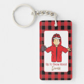 Cold Weather Cruise Funny Snow Joke Cartoon Schlüsselanhänger (Vorderseite)