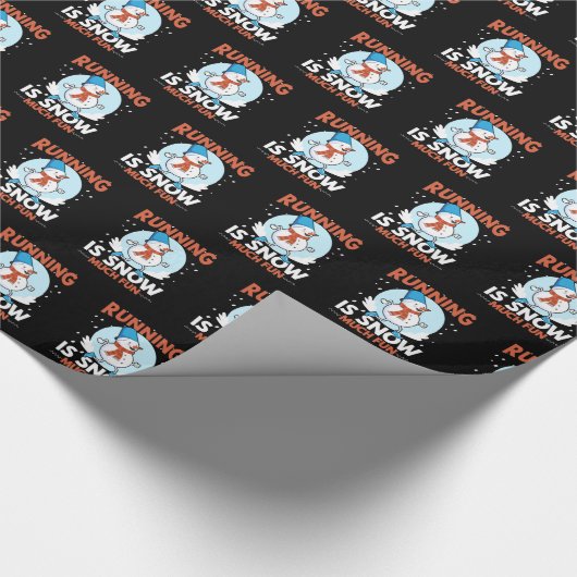 Cold Weather Runner - Running ist schneesicher Spa Geschenkpapier (Ecke)