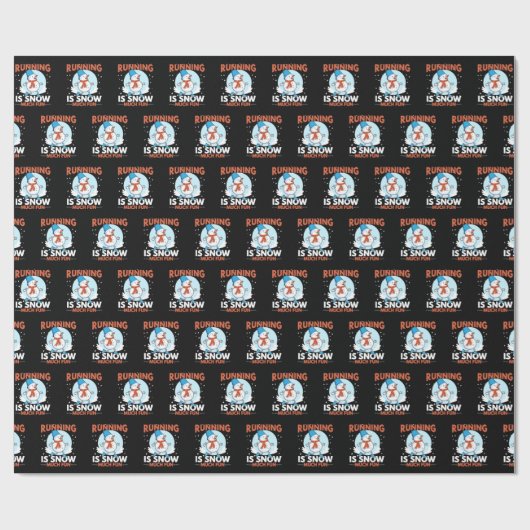 Cold Weather Runner - Running ist schneesicher Spa Geschenkpapier (Flach)
