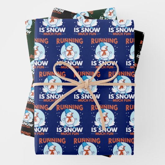 Cold Weather Runner - Running ist schneesicher Spa Geschenkpapier Set (Beispiel)