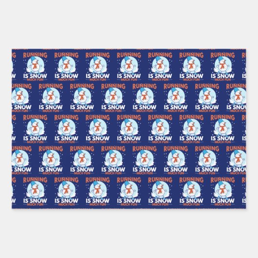 Cold Weather Runner - Running ist schneesicher Spa Geschenkpapier Set (Vorderseite)