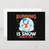 Cold Weather Runner - Running ist schneesicher Spa Postkarte (Vorne/Hinten)