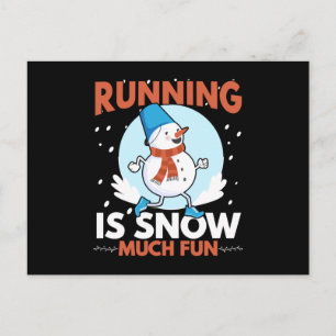 Cold Weather Runner - Running ist schneesicher Spa Postkarte