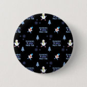 Cold Weather Running Christmas Snowman Button (Vorderseite)