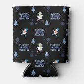 Cold Weather Running Christmas Snowman Dosenkühler (Vorderseite)