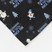 Cold Weather Running Christmas Snowman Fleecedecke (Ecke)