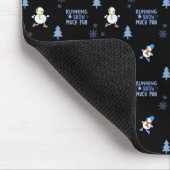 Cold Weather Running Christmas Snowman Mousepad (Ecke)