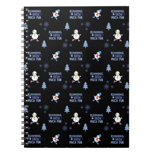 Cold Weather Running Christmas Snowman Notizblock (Vorderseite)