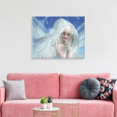 Cold Winter Fairy Portrait Leinwanddruck (Insitu (Wohnzimmer))
