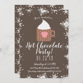 Cold Winter Hot Chocolate Campfire Tasse Ankündigung (Vorne/Hinten)