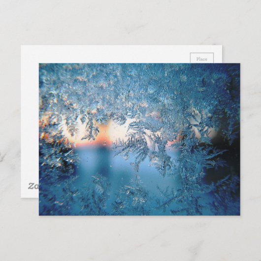 Cold Winter Mattiert Glass Ice Crystal Postkarte (Vorne/Hinten)