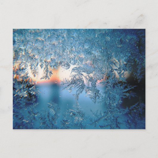 Cold Winter Mattiert Glass Ice Crystal Postkarte (Vorderseite)