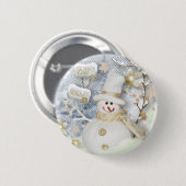 Cold Winter Snowman Button (Vorne & Hinten)