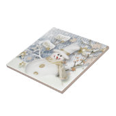 Cold Winter Snowman Fliese (Seite)
