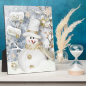 Cold Winter Snowman Fotoplatte (Seite)