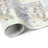 Cold Winter Snowman Geschenkpapier (Rolleneckpunkt)