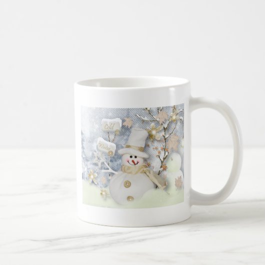 Cold Winter Snowman Kaffeetasse (Rechts)