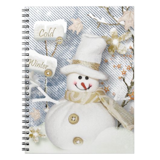 Cold Winter Snowman Notizblock (Vorderseite)