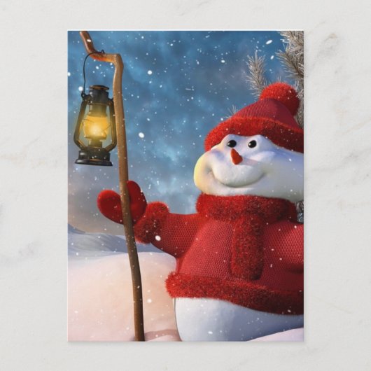 Cold Winter Snowman Postkarte (Vorderseite)