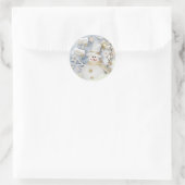 Cold Winter Snowman Runder Aufkleber (Tasche)