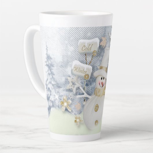 Cold Winter Snowmann Milchtasse (Linke Ecke)