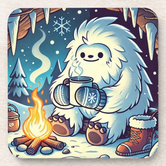 Cold Yeti Erwärmung am Brandtrunk Untersetzer (Vorderseite)