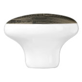 Colden Halls Art Deco Keramikknauf (Seitenansicht)