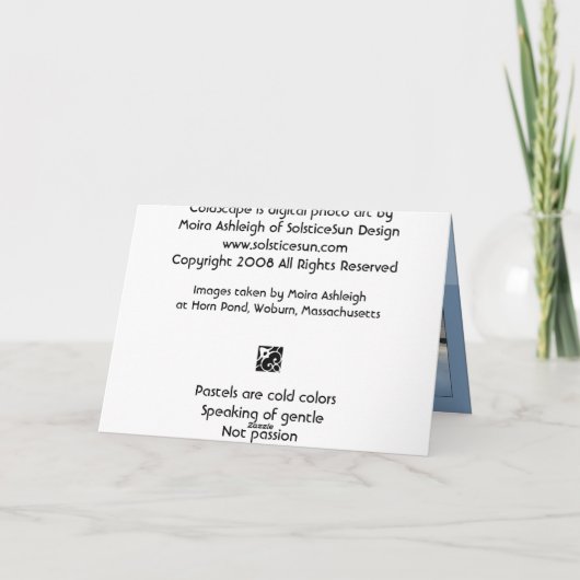 ColdScape Karte (Rückseite)