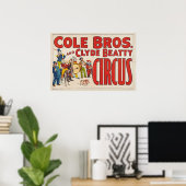 Cole Brothers und Clyde Beatty Circus Poster (Heimbüro)
