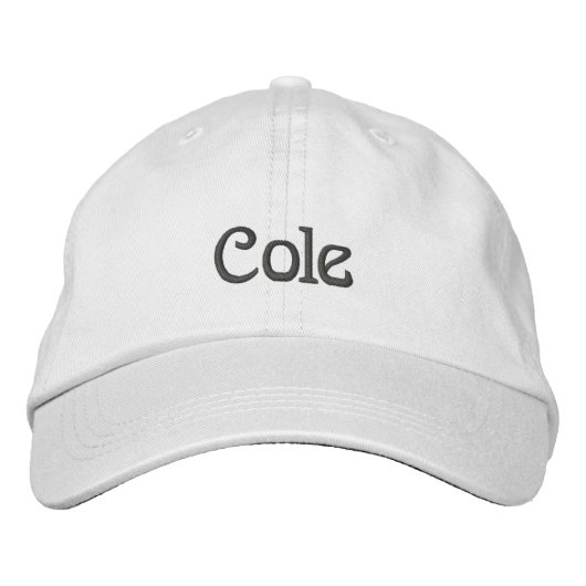 COLE Name Designer Cap Bestickte Kappe (Vorderseite)