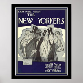 Cole Porter Art Deco "New Yorker" Print 16 x 20 Poster