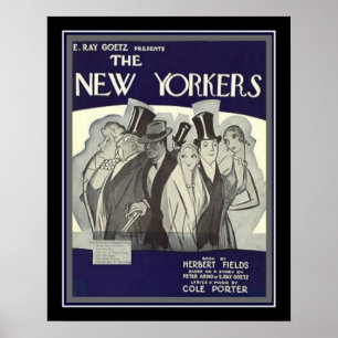 Cole Porter Art Deco "New Yorker" Print 16 x 20 Poster