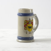 Cole-Wappen Stein/Cole-Familienwappen Stein Bierglas (VorderseiteRechts)