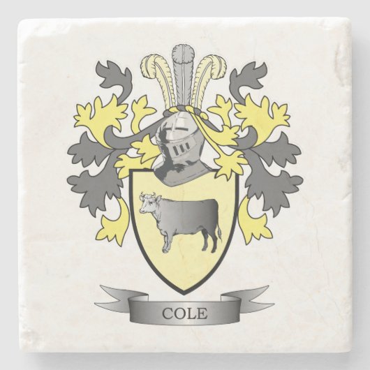 Cole-Wappen Steinuntersetzer (Vorderseite)