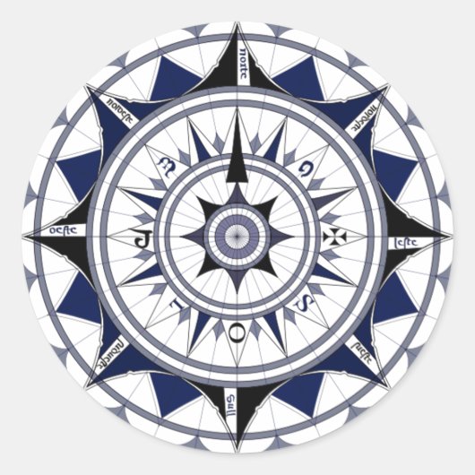 Colecção Rosa dos Ventos Runder Aufkleber (Vorderseite)