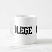 Colege fehlbuchstabierte Uni Kaffeetasse (Vorderseite Links)