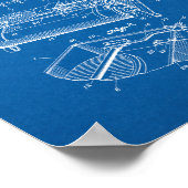 Coleman Camp Stove Patent - Blueprint Poster (Ecke)