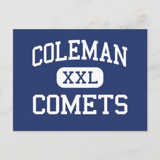 Coleman - Comets - High School - Coleman Michigan Postkarte (Vorderseite)