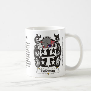 Coleman Familienwappen auf einer Tasse