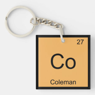 Coleman Name Chemie Element Periodensystem Schlüsselanhänger