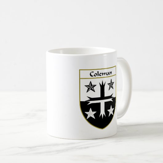 Coleman Wappen/Familienwappen Kaffeetasse (VorderseiteRechts)