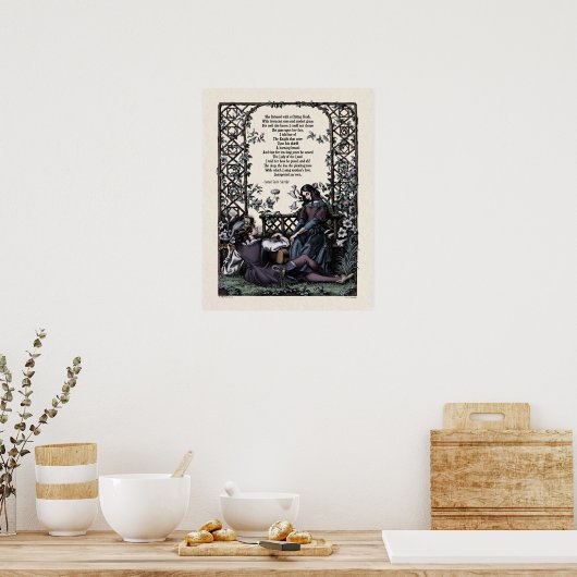 Coleridge "Liebe" Viktorianische Poesie Art 17x22 Poster (Küche)