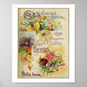 Coles Garden Jahreskatalog 1896 Garten, Bauernhof Poster