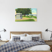 Coles Hill View of Mayflower Burial Leinwanddruck (Insitu (Schlafzimmer))