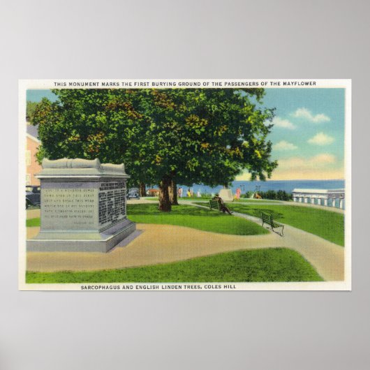 Coles Hill View of Mayflower Burial Poster (Vorne)