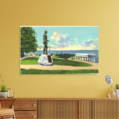 Coles Hill View the Massasoit Statue Leinwanddruck (Insitu (Wohnzimmer))