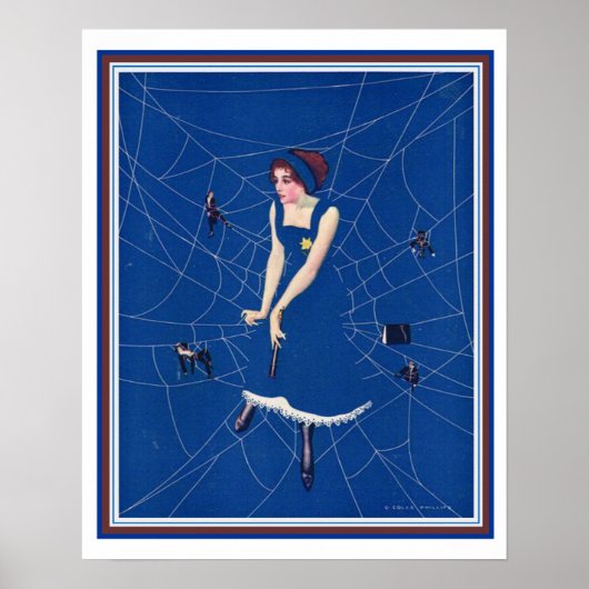 Coles Phillips Deko Spider Web Life Cover 16 x 20 (Vorne)